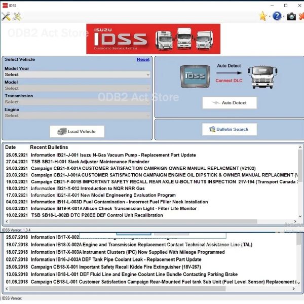 Phần mềm chẩn đoán xe Isuzu IDSS 12.2024