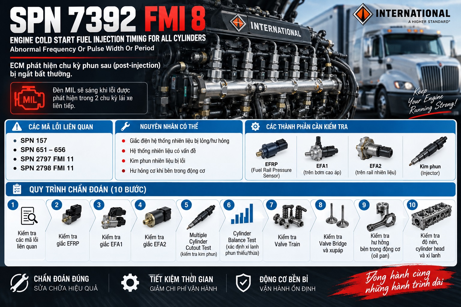 SPN 7392 FMI 8 - Engine Cold Start Fuel Injection Timing for All Cylinders